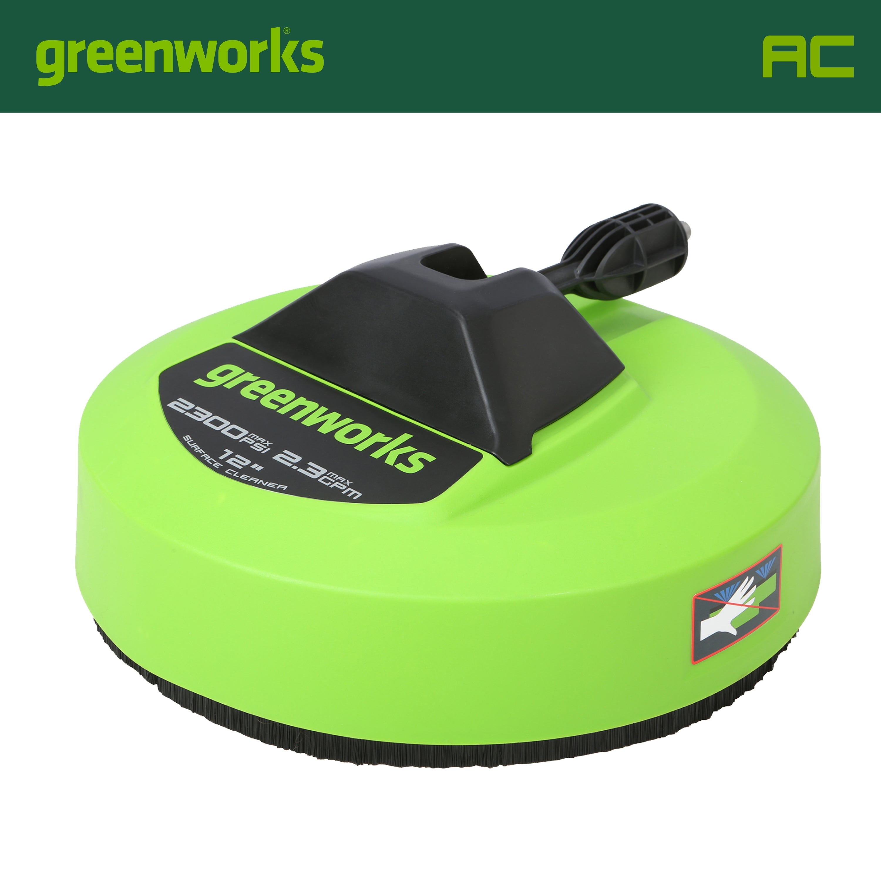 Universal 12-Inch Rotating Surface Cleaner - Powerful Cleaning for Floors, Walls & Outdoor Surfaces | Ideal for Home, Garage & Patio Use