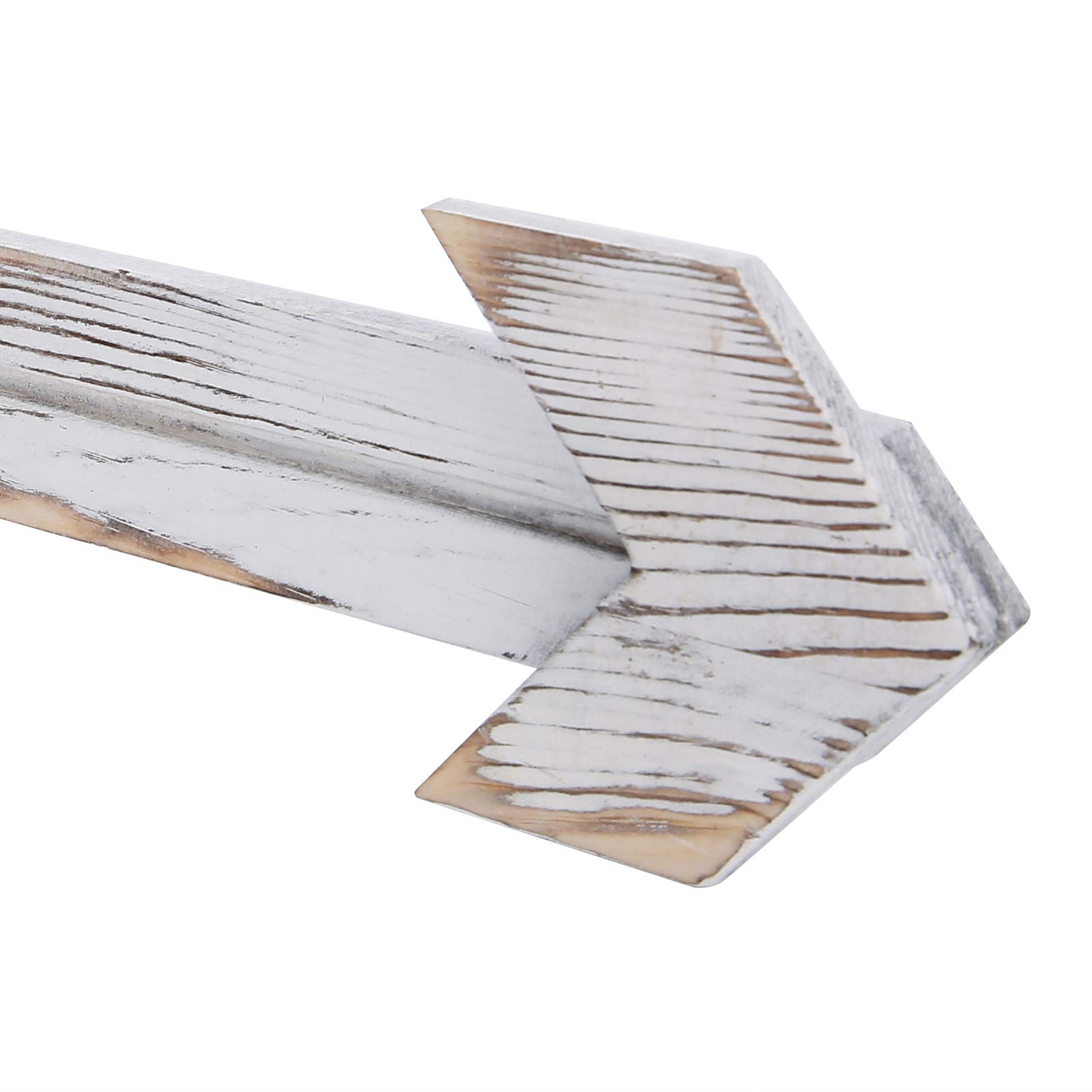 Rustic Wooden Arrow Wall Decor - 2PCS White Farmhouse Style Wedding & Home Decoration for Living Room, Bedroom, or Entryway - Handmade Wood Arrow Sign for Boho, Country & Rustic Interior Design