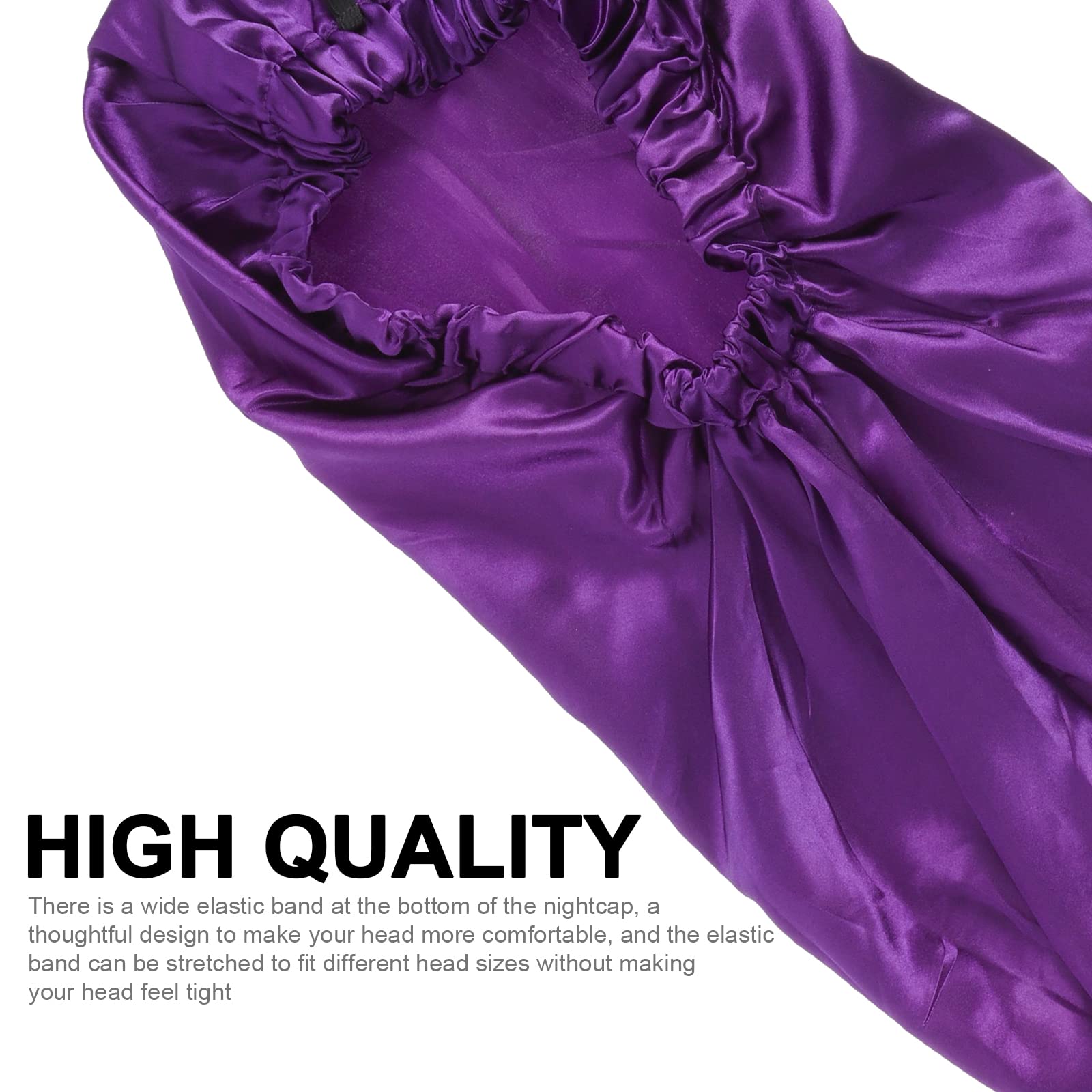 2Pcs Adjustable Nightcap Shower Hat - Large Round Sleeping Cap for Home, Travel & Spa (Multiple Colors) | Soft & Comfortable Hair Protection for Showering, Sleeping & Beauty Routines