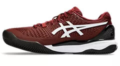 ASICS Men's Gel Resolution 9 Clay Court Tennis Shoes - Antique Red/White | High-Performance Padel & Clay Court Sneakers for Men | Perfect for Competitive Play & Training