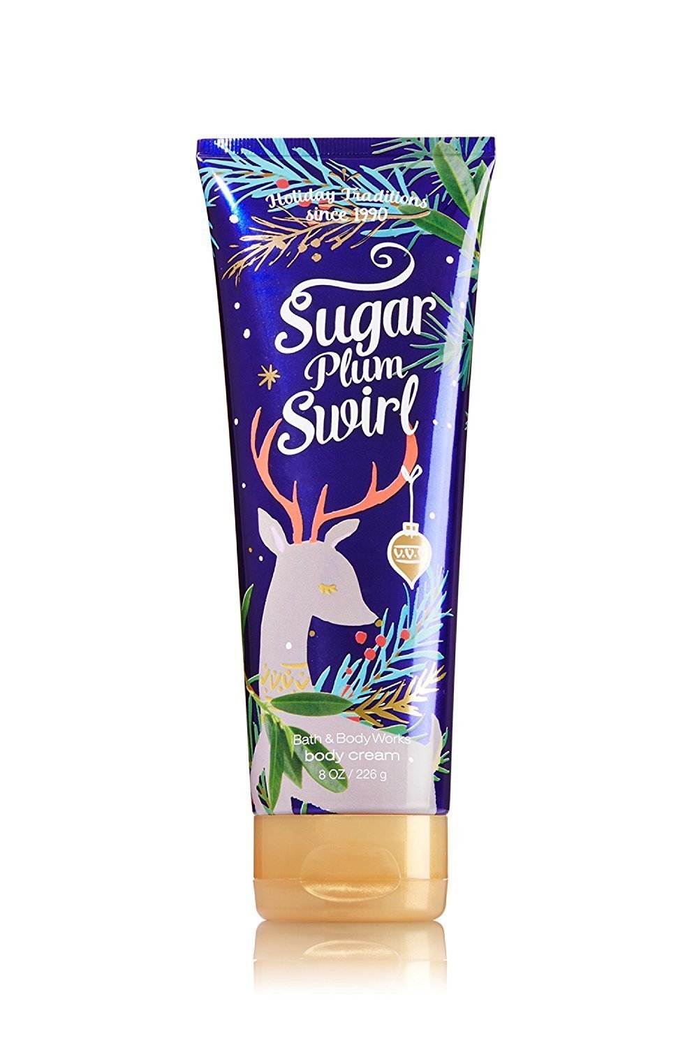 Bath & Body Works Sugar Plum Swirl Moisturizing Body Cream - 8 oz | Holiday Gift Set, Winter Skincare, Christmas Present for Her