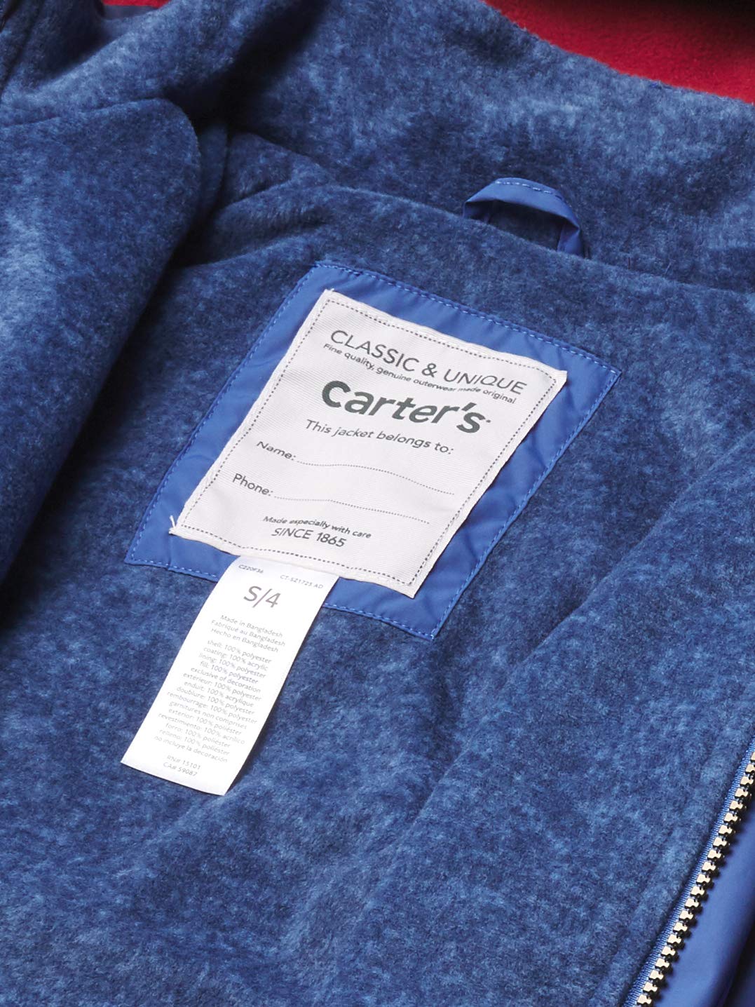 Carter's Fleece Lined Jacket for Toddler & Little Boys - Warm Winter Coat for Kids | Perfect for Outdoor Play, School & Cold Weather Adventures