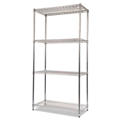 Alera® NSF Certified 4-Tier Industrial Wire Shelving Unit - 36
