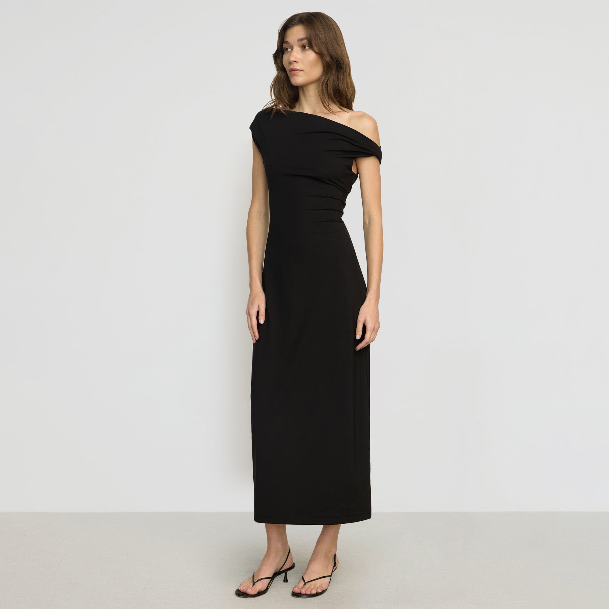 Iryna Asymmetric Off Shoulder Dress for Women - Elegant Party & Evening Gown - Perfect for Date Night, Cocktail Parties & Special Occasions