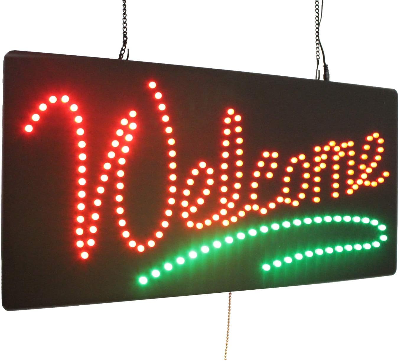 TOPKING 24x12 Inch LED Welcome Sign - Bright Open Signboard for Grand Opening, Business Display, Home Decor & Gift (60x30cm)