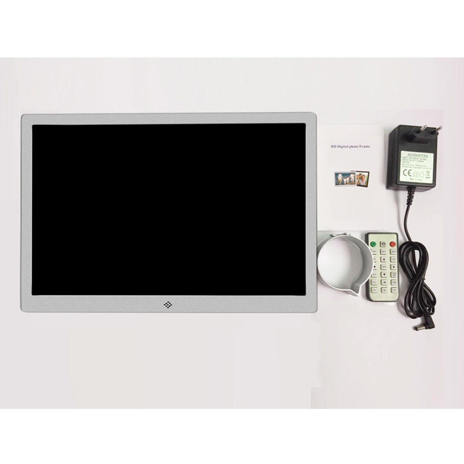 15-inch Metal Wall Mounted Digital Photo Frame - HD Display Electronic Picture Album for Home & Office Decor, Digital Signage for Supermarkets & Hotels (Gold)