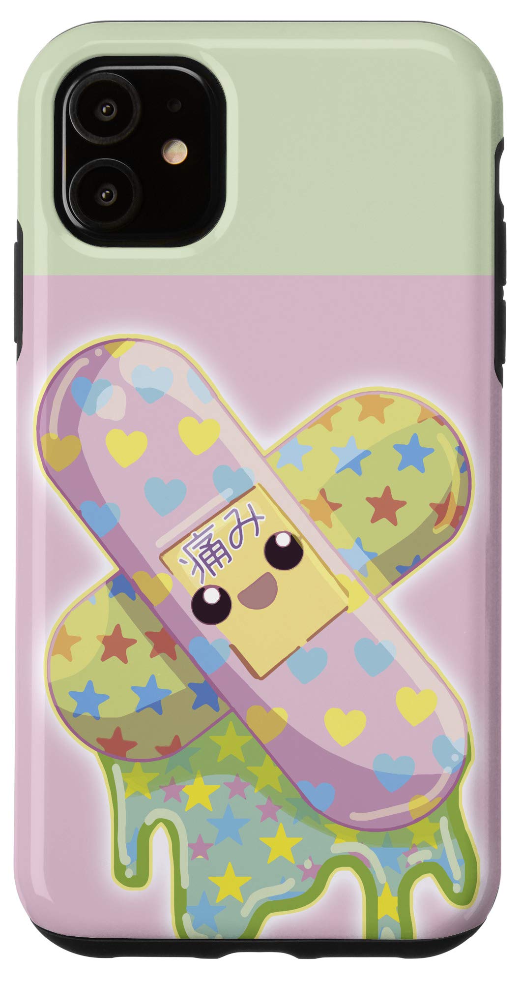 Cute Pastel Goth iPhone 11 Case - Kawaii Yami Bandaid Design Protective Phone Cover for Girls | Perfect for School, Work & Aesthetic Instagram Photos