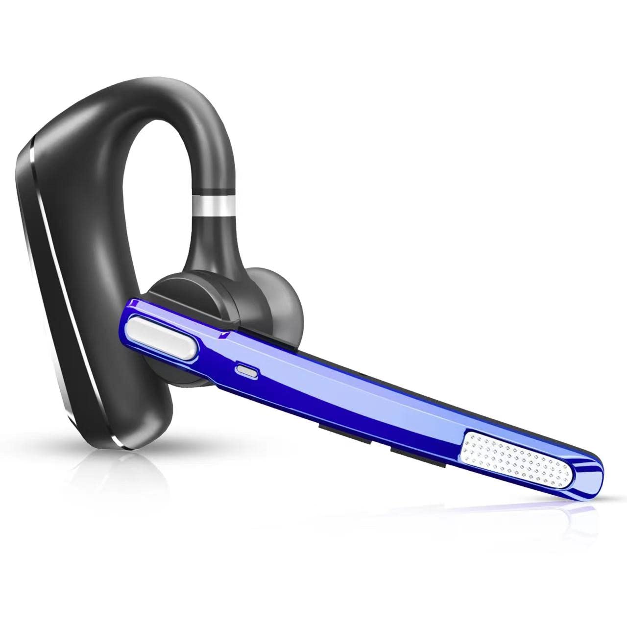 Wireless Bluetooth Headset V5.0 with 24Hrs Battery Life, HD Calling & CVC8.0 Dual Mic Noise Cancellation - Hands-Free Bluetooth Earpiece for Driving, Business, Office (Blue) | Perfect for Conference Calls, Commuting & Remote Work