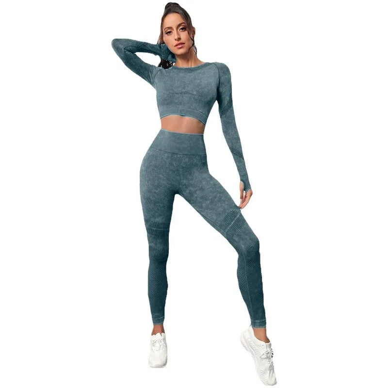 Seamless Yoga Sets for Women - Workout Sportswear & Gym Clothing with Long Sleeve | Perfect for Yoga, Pilates & Fitness Training