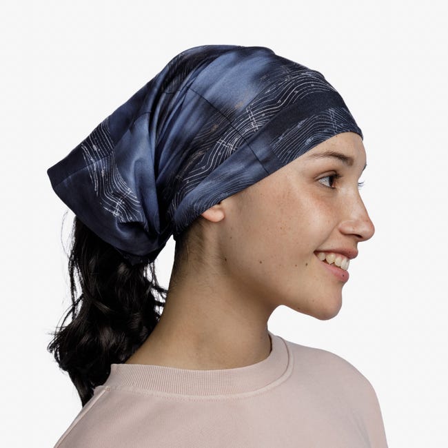 BUFF Original Neshi Night Blue - Lightweight & Breathable Multifunctional Headwear for Outdoor Sports, Hiking, Running & Cycling - Perfect for Sun Protection & Cold Weather