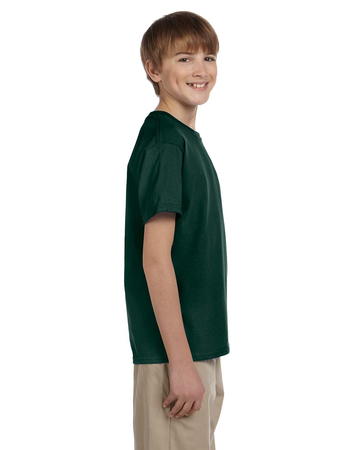 Hanes Kids' ComfortBlend EcoSmart Crewneck T-Shirt - Soft Cotton Blend Short Sleeve Tee for Boys & Girls - Perfect for School, Play & Everyday Wear