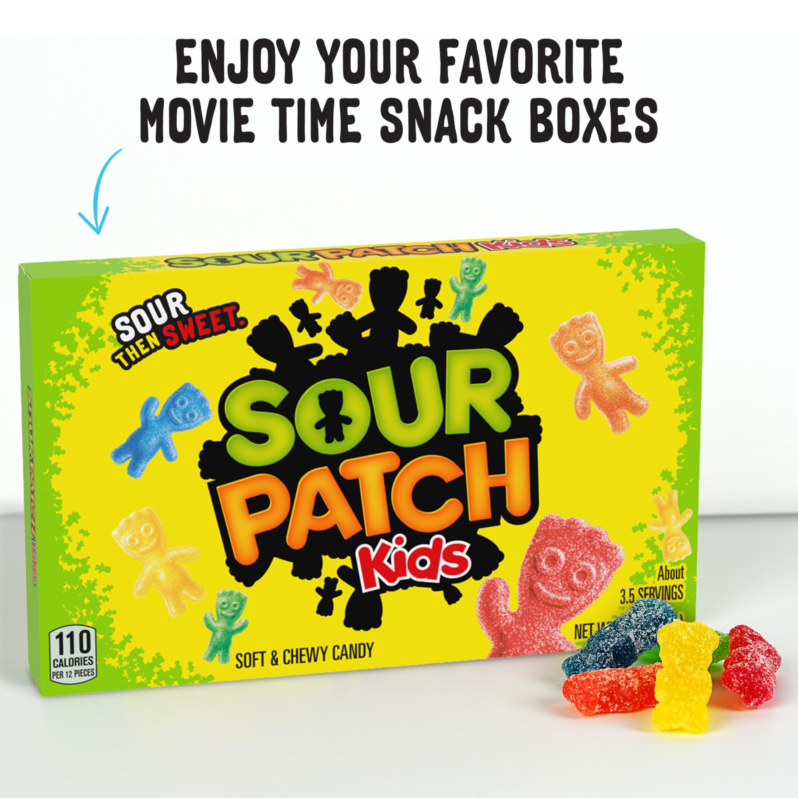 Sour Patch Kids & Swedish Fish Candy Variety Pack - 15 Movie Theater Boxes for Easter Gifting