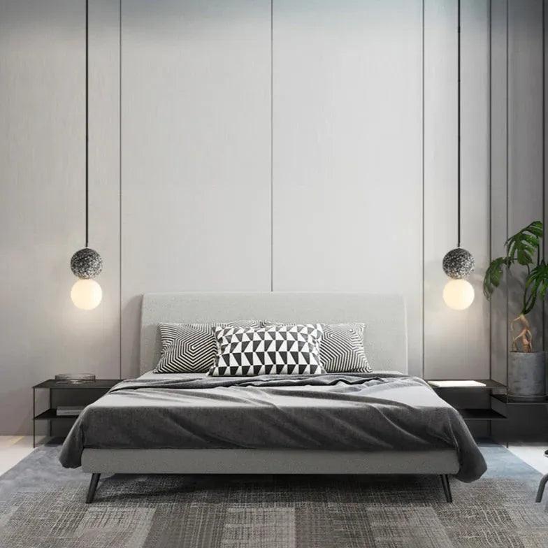 Modern Terrazzo Spherical LED Pendant Light - Stylish Ceiling Fixture for Dining Room, Kitchen Island, Living Room & Bedroom Lighting