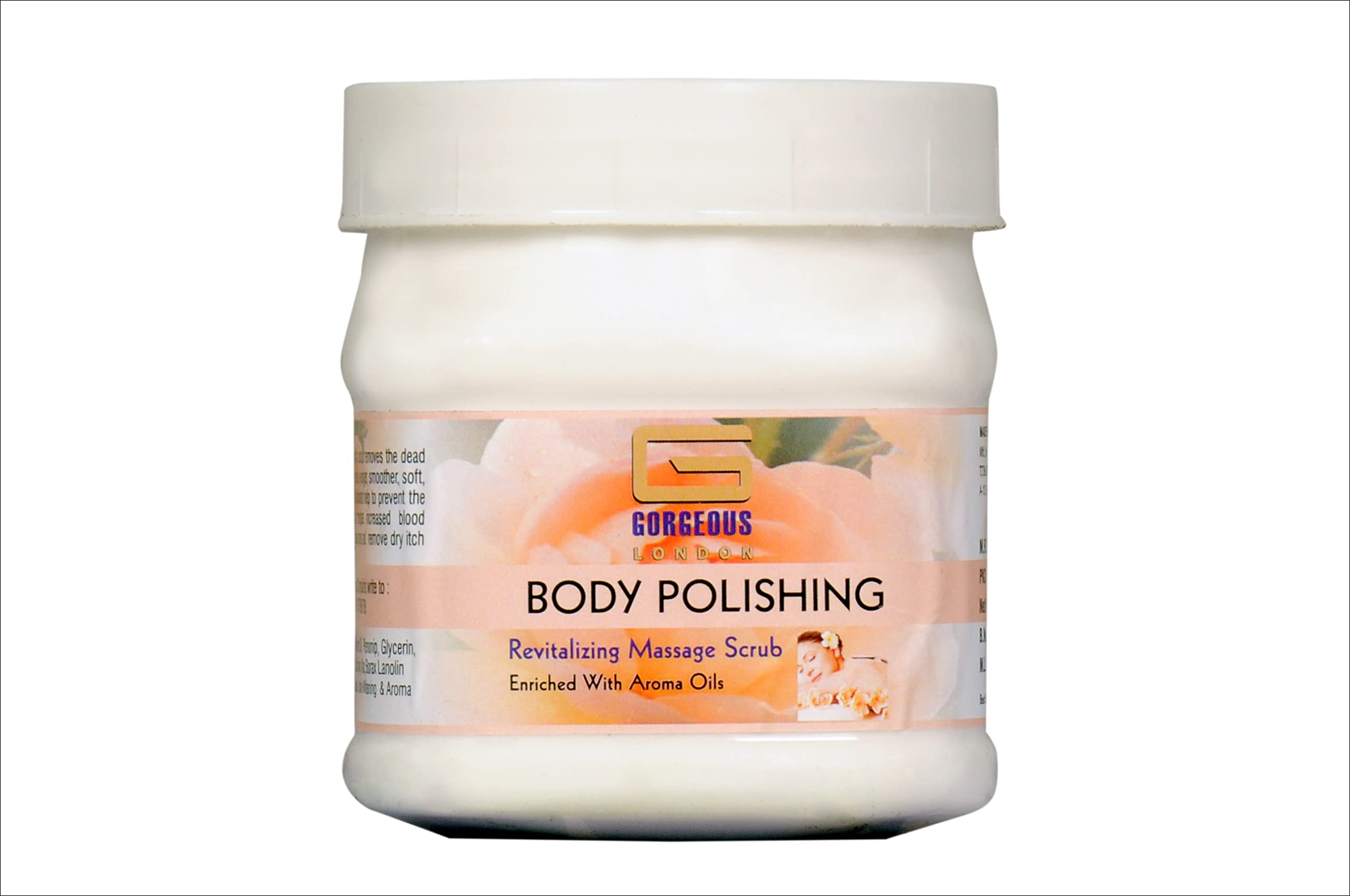 London Body Polishing Scrub 450g - Revitalizing Massage Scrub with Aroma Oils for Smooth Skin | Exfoliating & Moisturizing Body Care for Spa Days & Self-Care Routines