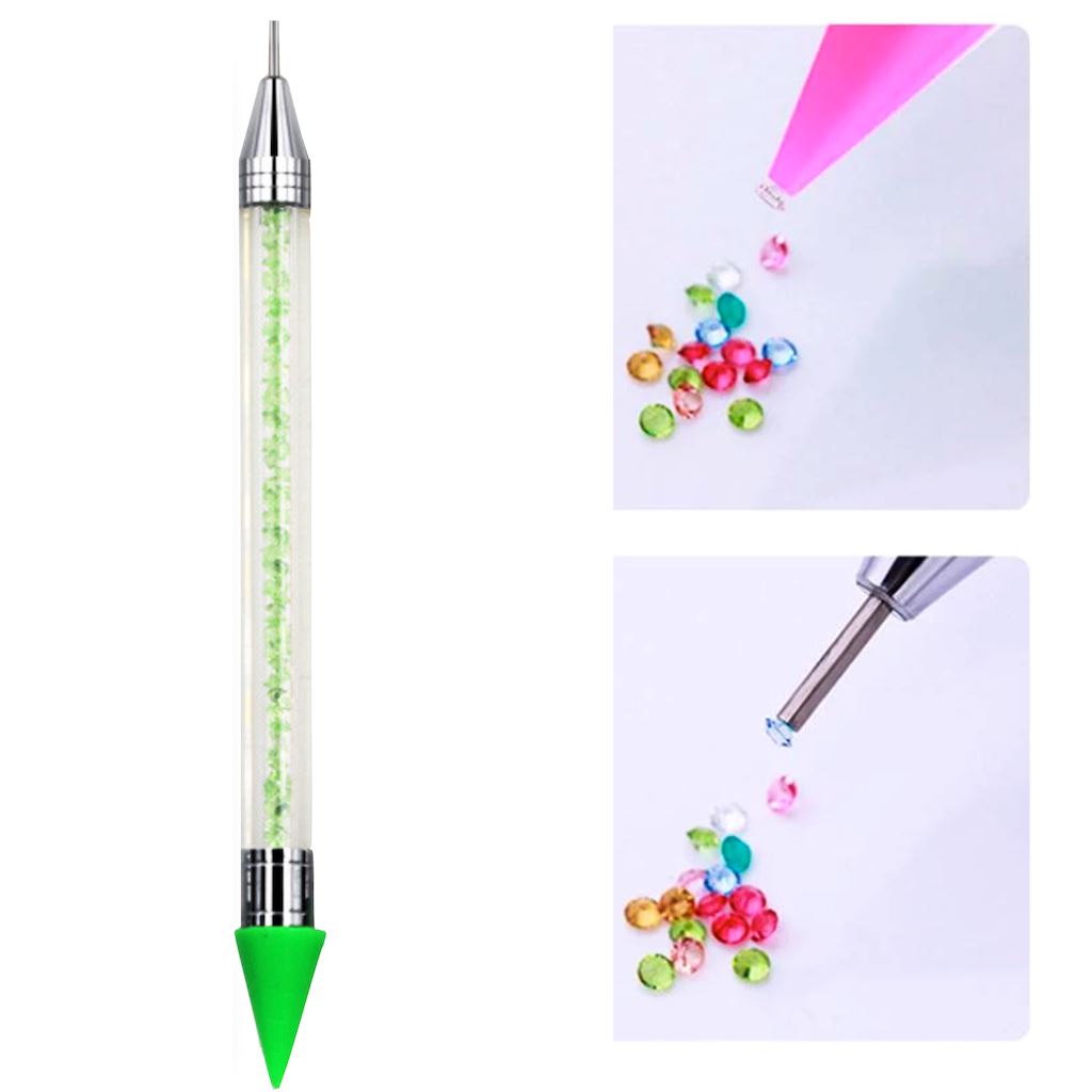 Dual Ended Nail Rhinestone Studs Picker - Professional Nail Art Tool for Applying Gems & Studs - Perfect for DIY Manicures, Salon Nail Designs & Home Nail Art