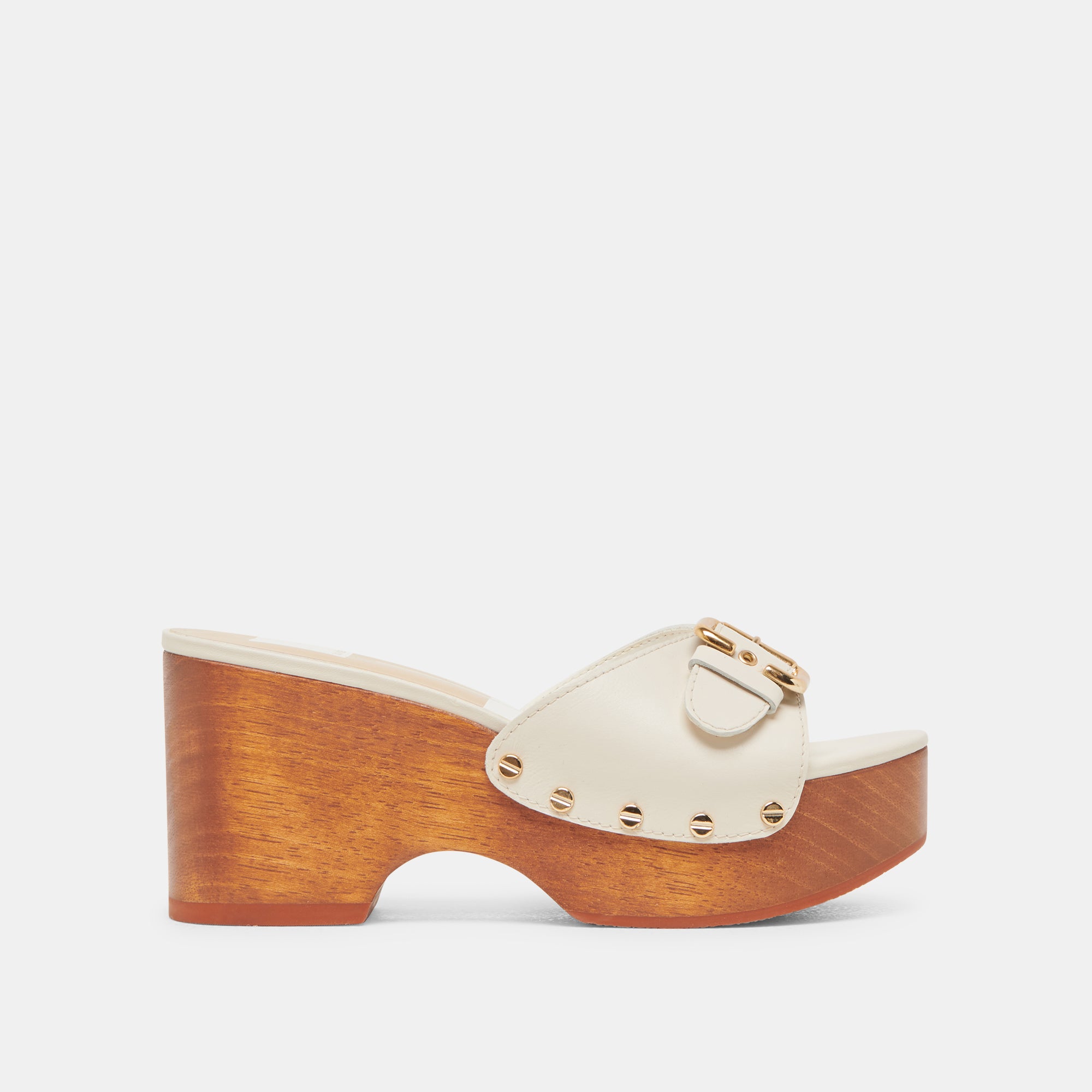 YALAH Women's Off-White Leather Heels - Comfortable High Heel Pumps for Work, Party & Special Occasions
