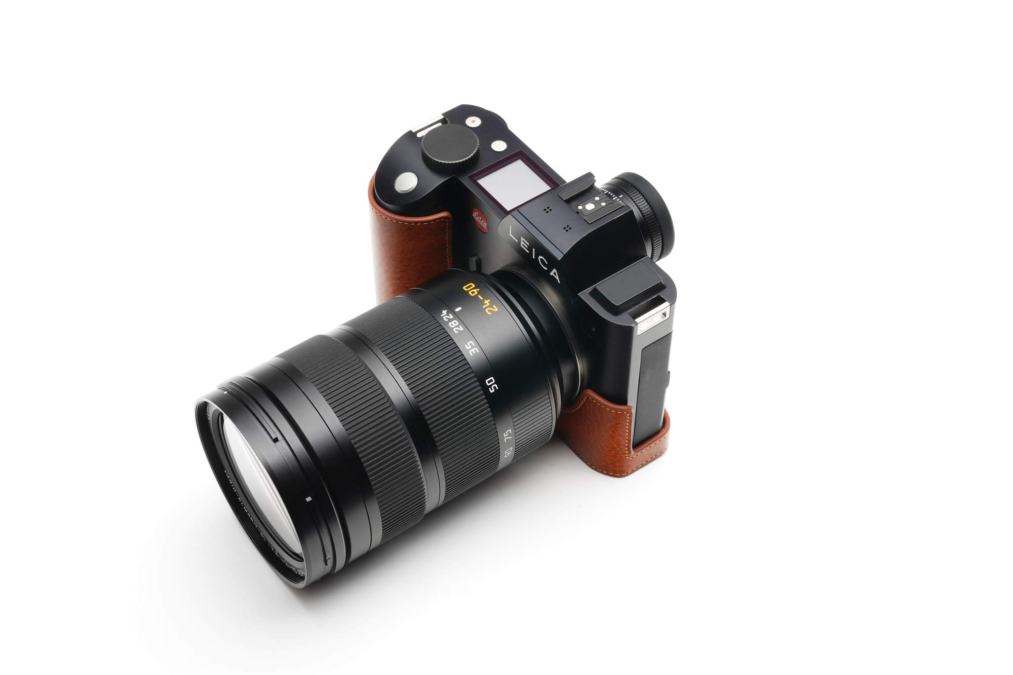 **Genuine Leather Leica SL Camera Case - Handmade Half Cover with Bottom Opening & Hand Strap (Lava Brown) | Premium Protection for Leica SL Cameras | Perfect for Travel, Photography & Outdoor Adventures**