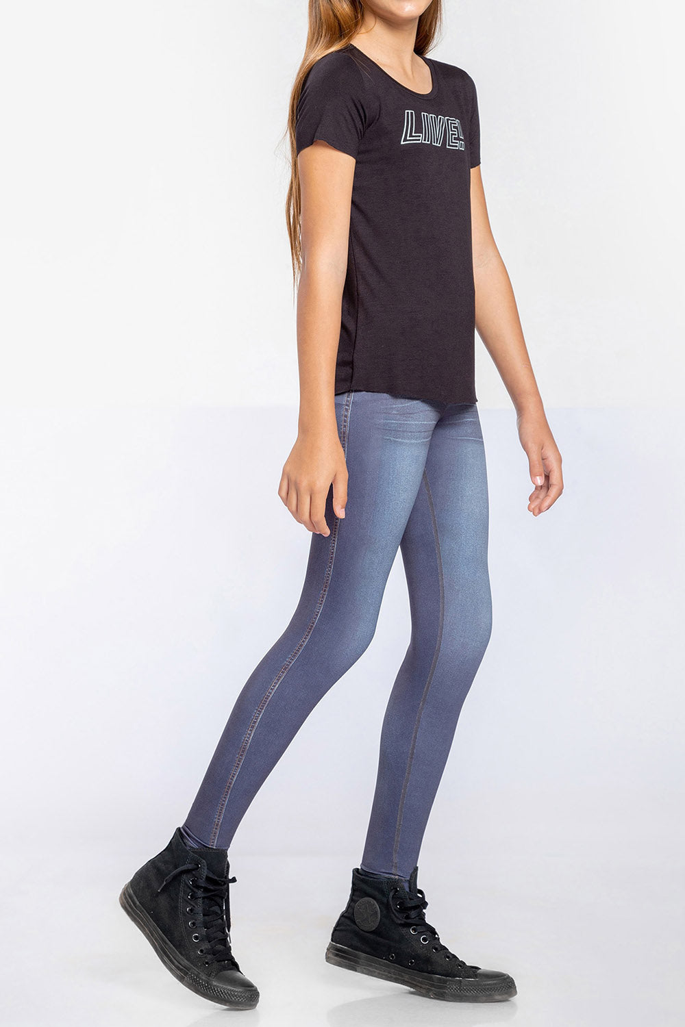 Reversible Denim Leggings for Kids - Soft Stretch Comfortable Pants for Girls & Boys | Perfect for Playdates, School & Outdoor Activities