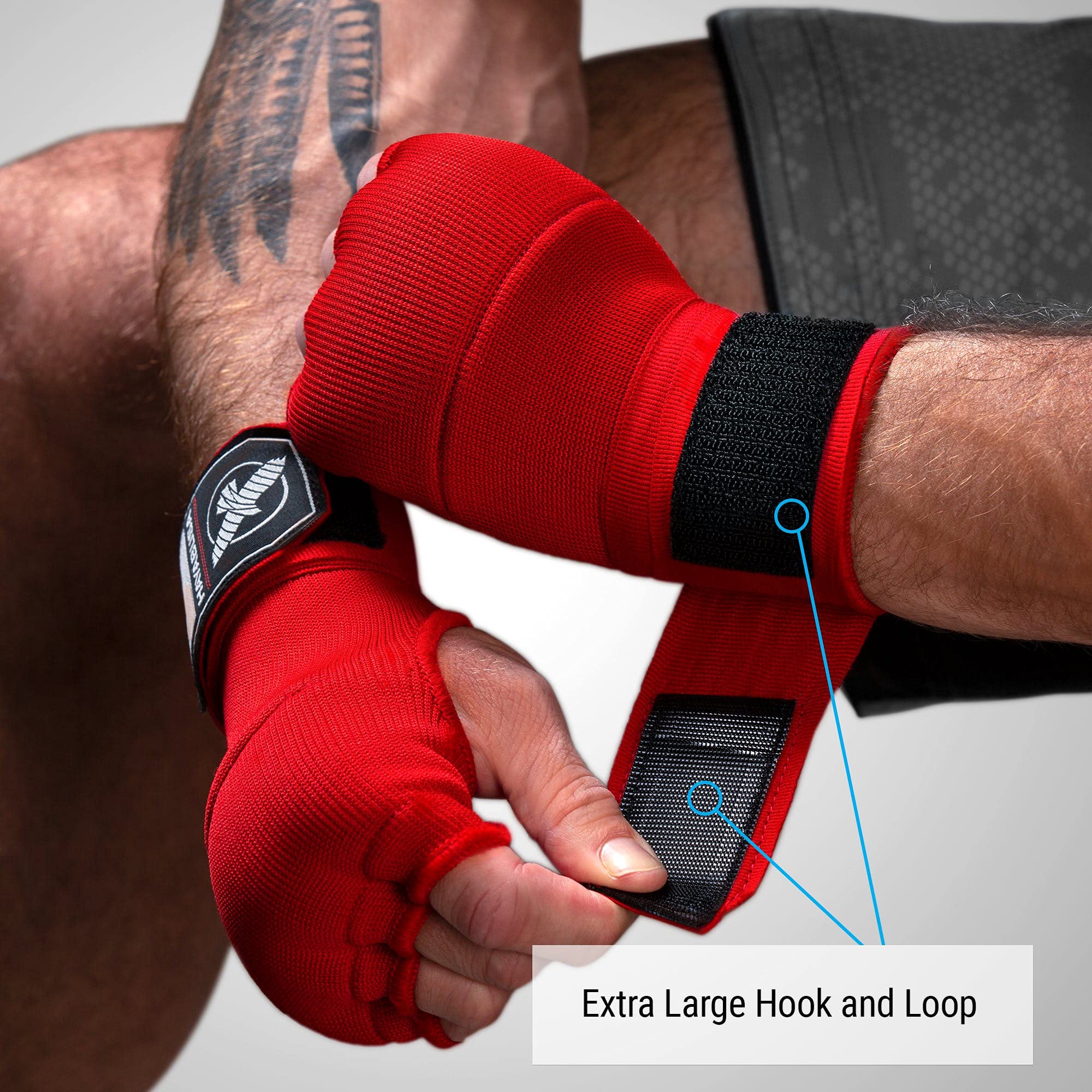 Hayabusa Quick Gel Boxing Hand Wraps - Premium MMA Training Gloves for Sparring, Punching Bag Workouts & Fitness Training - Ideal for Boxing, Muay Thai & Kickboxing