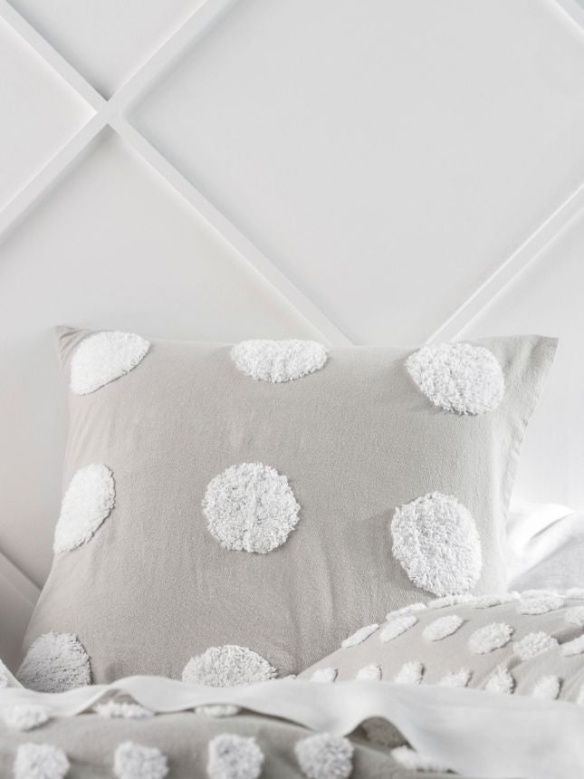 Premium Haze Grey European Pillowcase Set - 100% Cotton Luxury Bedding by Linen House - Perfect for Master Bedroom, Guest Room & Hotel Decor