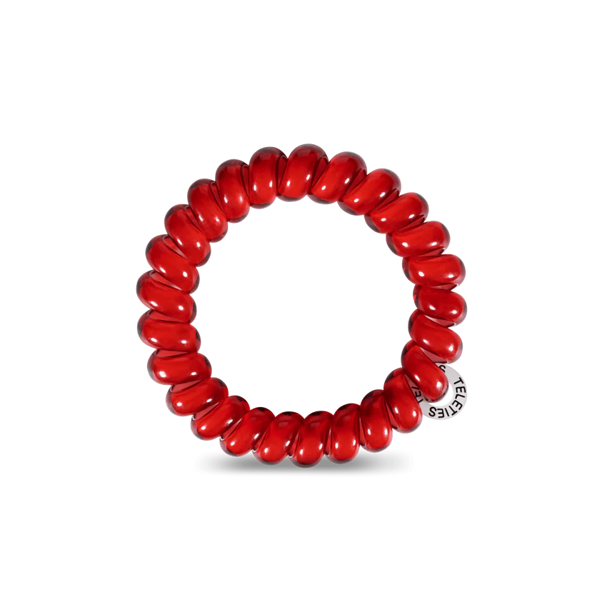 Scarlet Red Small Hair Ties for Women - 50 Pack Soft Elastic Hair Bands for Ponytails, Braids & Workouts - No Damage Hair Accessories (Perfect for Gym, Office & Daily Use)
