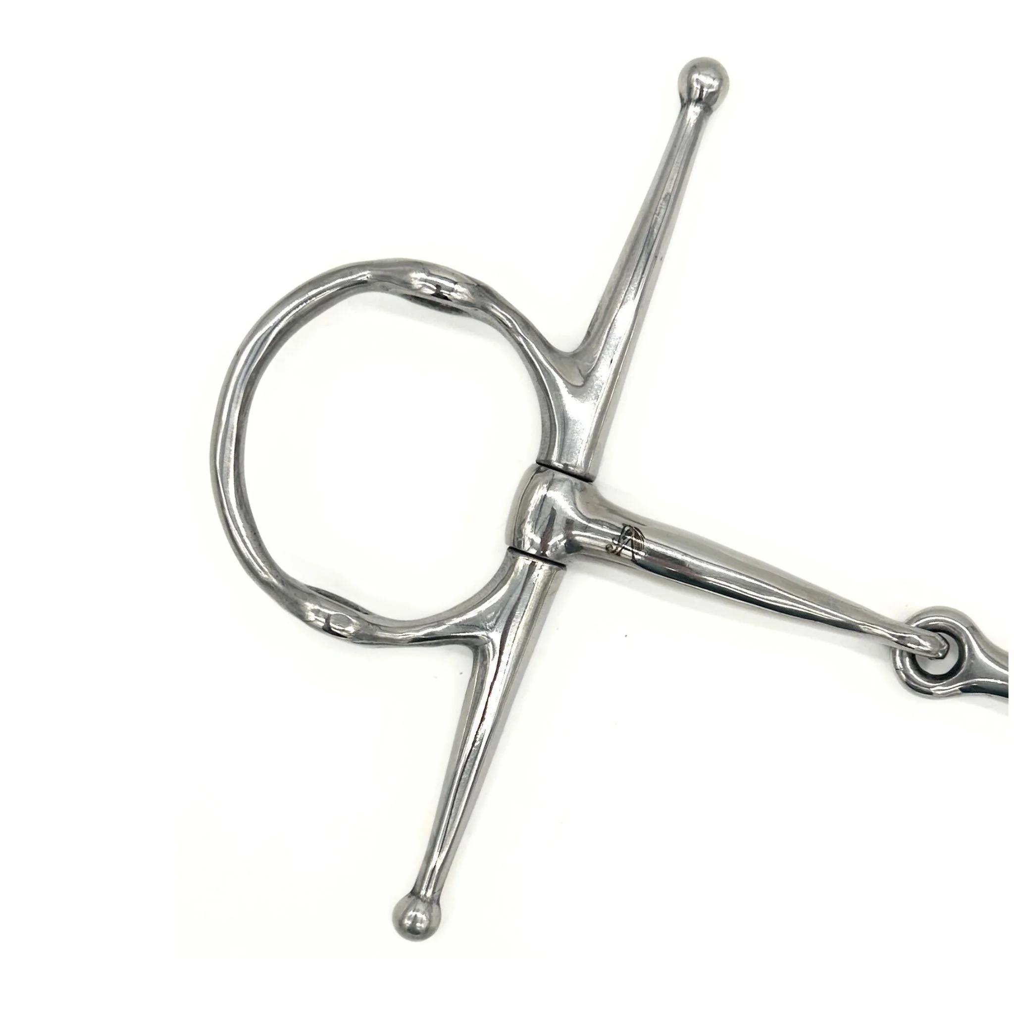 Premium Stainless Steel Nelson Gag Bit for Horses - Single Joint Design for Gentle Control - Perfect for Dressage, Training & Western Riding