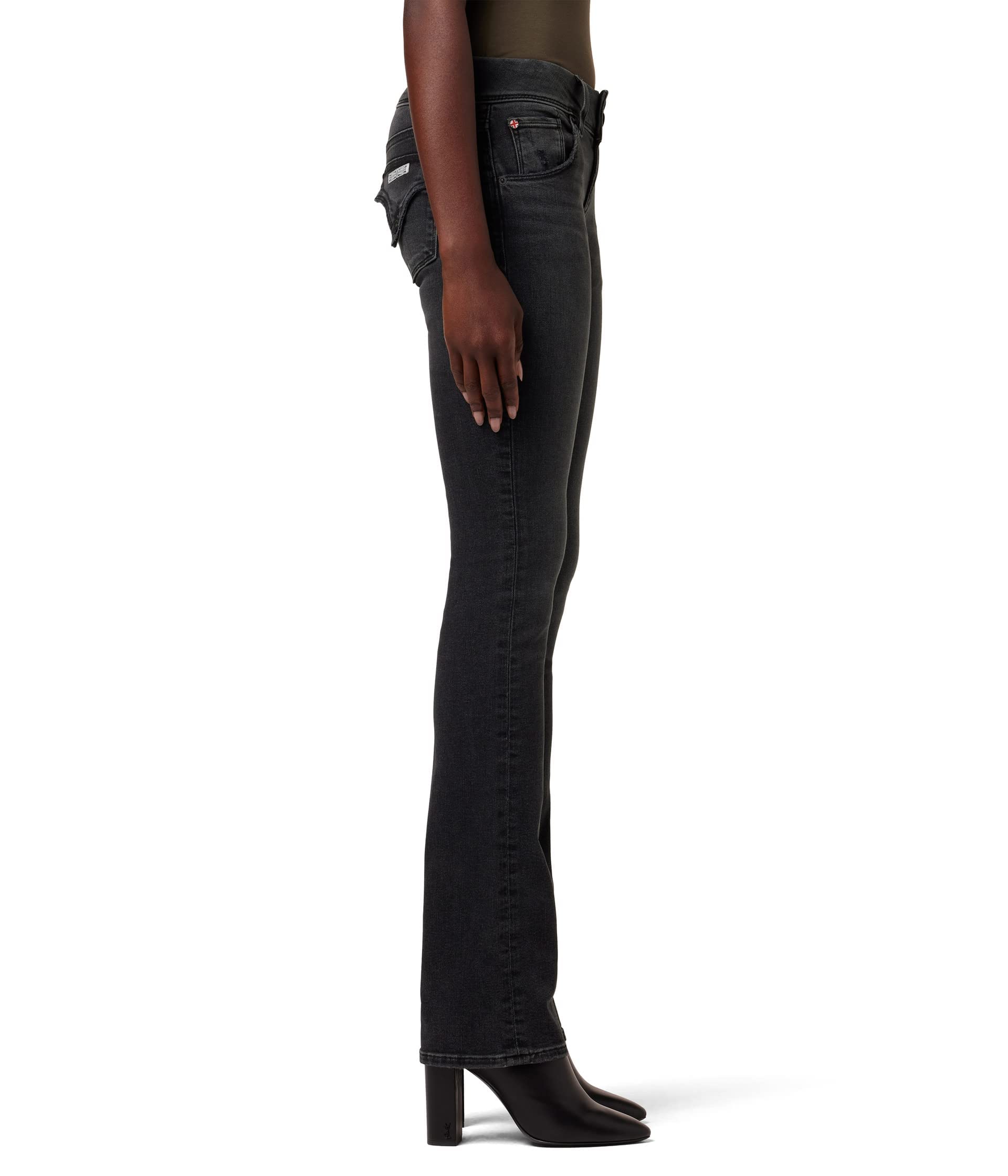 HUDSON Baby Girls' Bootcut Jeans - Soft & Stretchy Denim Pants for Toddlers - Perfect for Playdates, Daycare & Casual Outings