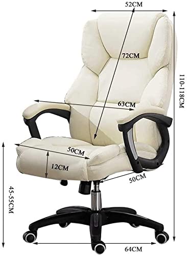 Ergonomic High Back Office Chair - PU Leather Swivel Computer Desk Chair with Lumbar Support for Home & Gaming (Black) - Perfect for Work, Study & Long Hours Sitting