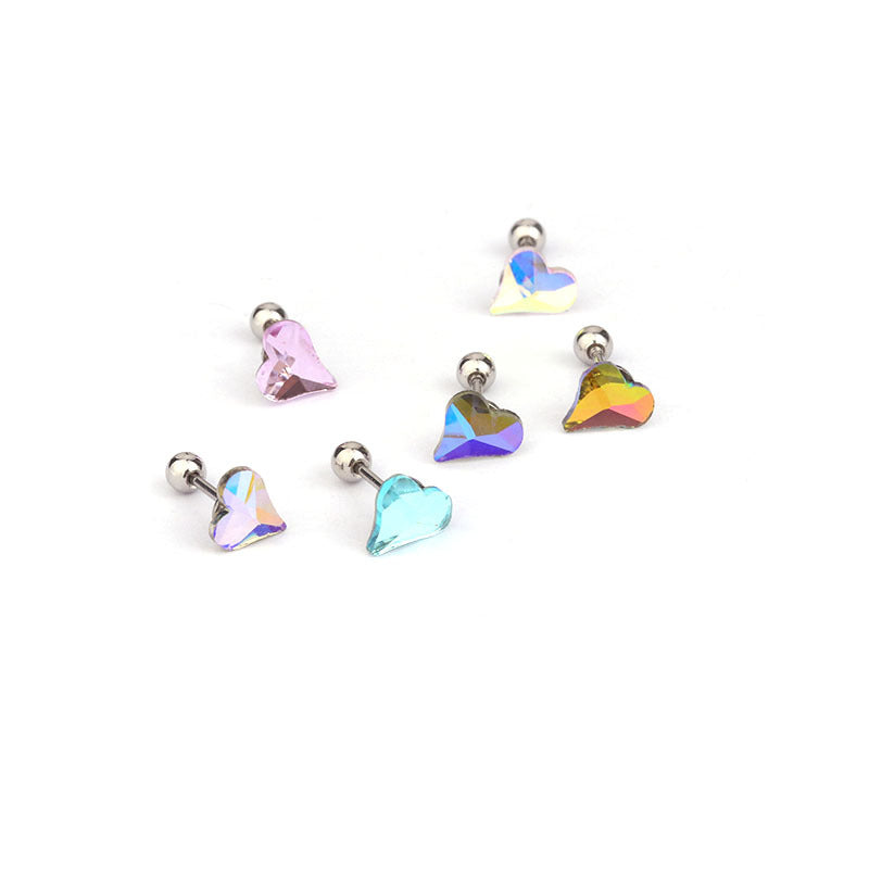 20G Minimalist Rainbow Cartilage Tiny Daith Piercing Jewelry - Hypoallergenic Stainless Steel Earrings for Women | Perfect for Everyday Wear & Special Occasions