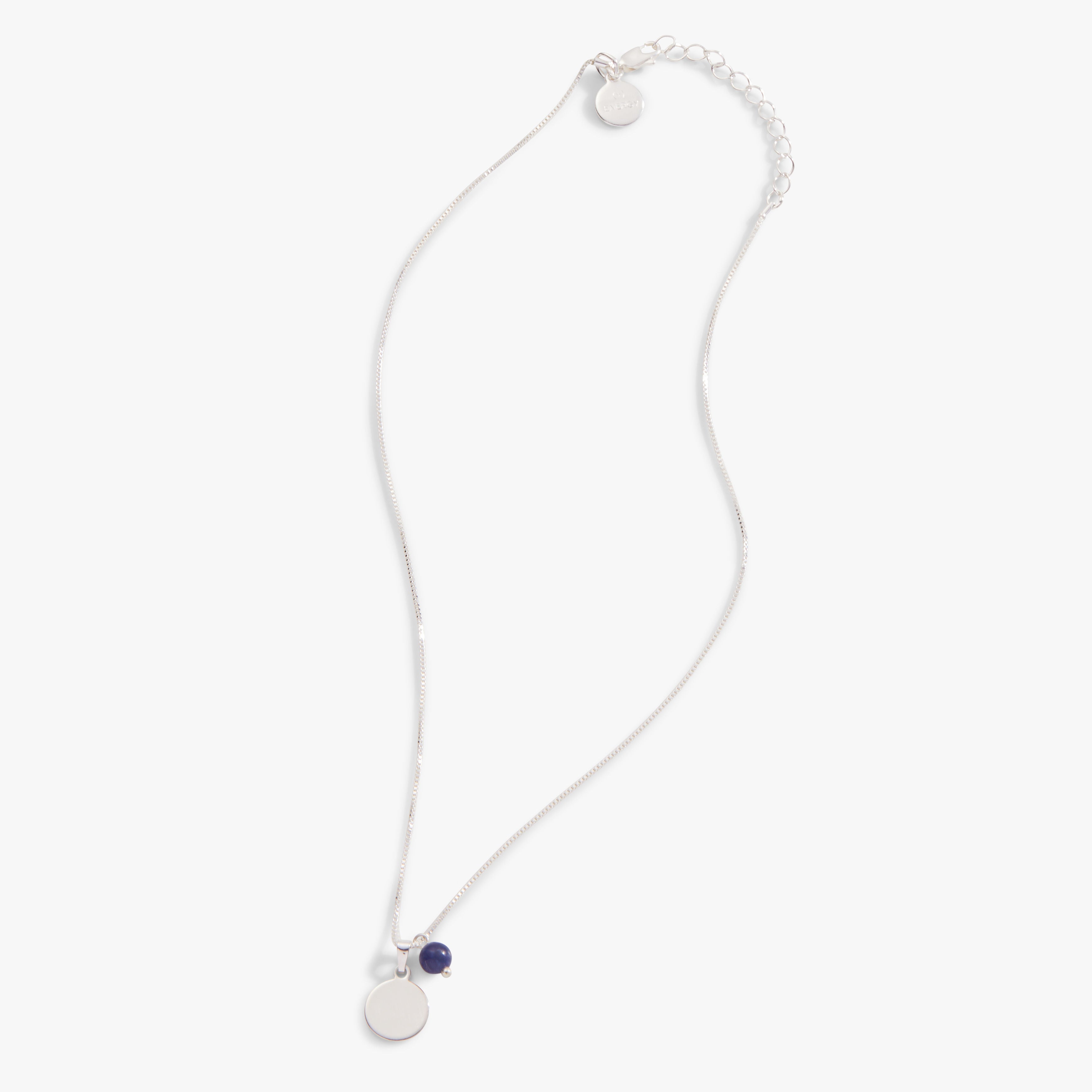 Sodalite Bead Necklace with Circle Charm – Healing Crystal Jewelry for Meditation, Yoga & Spiritual Energy – Boho Chic Accessory for Women