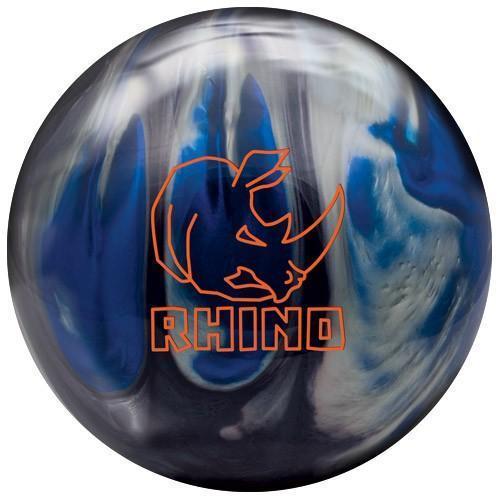 Brunswick Rhino Blue Black Silver Pearl Bowling Ball - High Performance Reactive Resin for Hook & Strike - Perfect for League Play & Tournament Competition