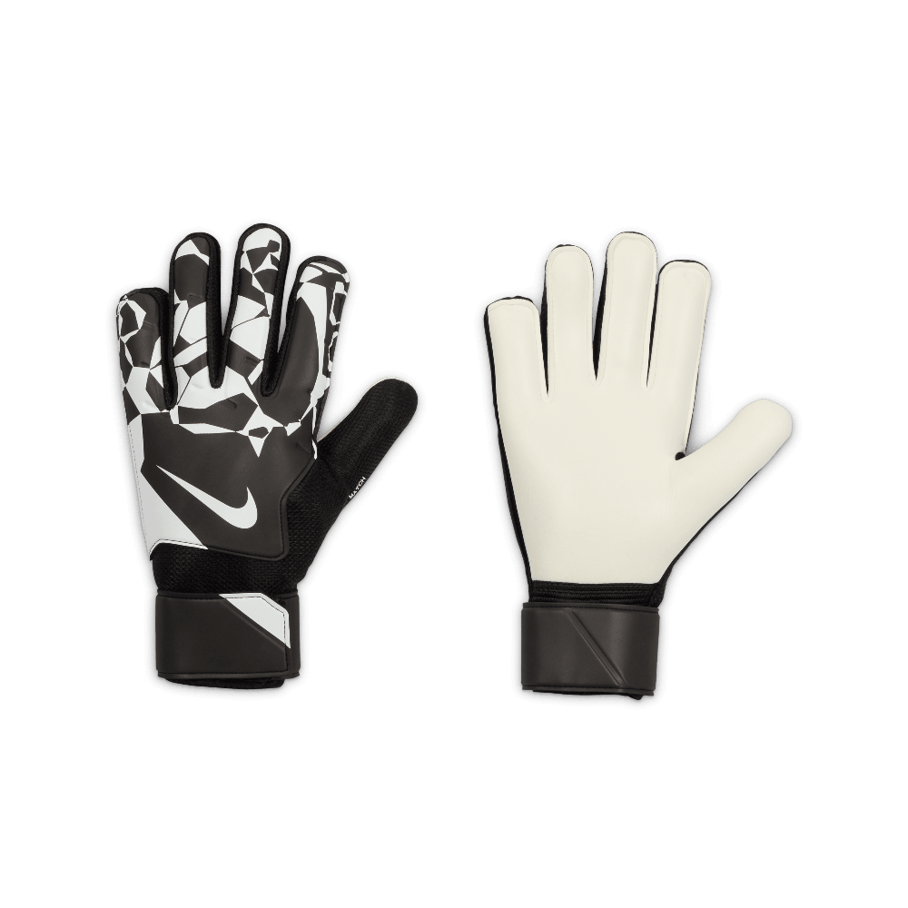 Nike GK Match Goalkeeper Gloves - Black/White/White - Professional Soccer Goalie Gloves for Training & Matches - Perfect for Youth & Adult Players