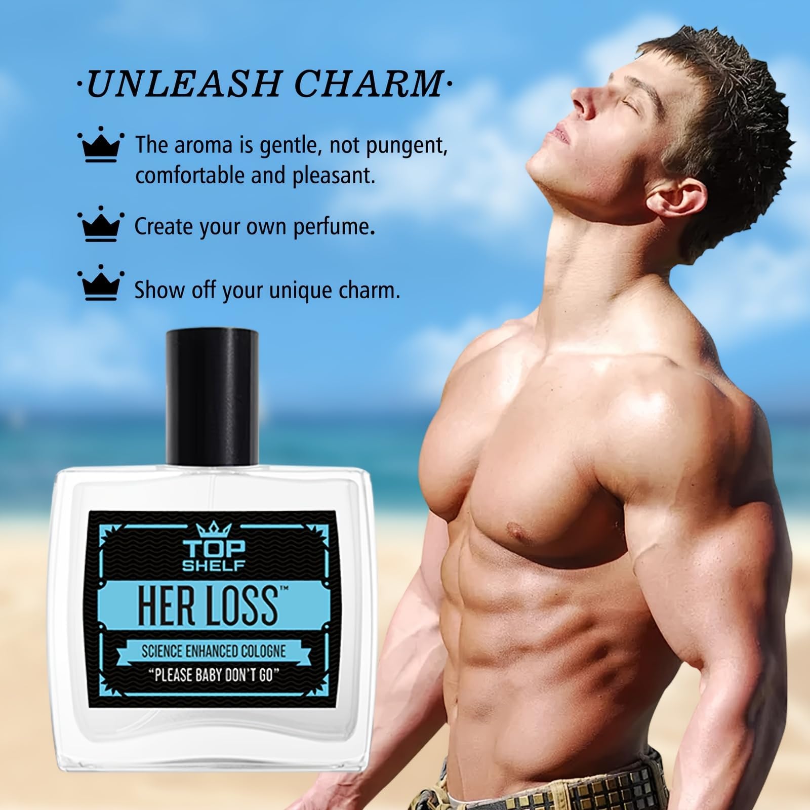 Her Loss 3.3 oz Premium Men's Cologne with Pheromones - Hypnosis 2.0 Scientifically Enhanced Fragrance for Men | Attract & Seduce | Date Night, Clubs & Special Occasions