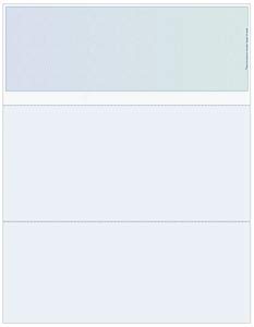 Premium Security Prismatic Top Check Stock - Blank Computer Check Paper with Blue to Green Background (500 Sheets/Pack) - Ideal for Business Checks, Payroll & Financial Transactions