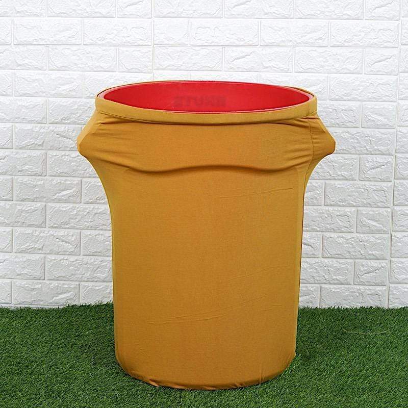 41-50 Gallons Spandex Stretch Round Trash Can Cover - Elastic Garbage Bin Liner for Outdoor & Indoor Use - Perfect for Patio, Kitchen, and Commercial Spaces
