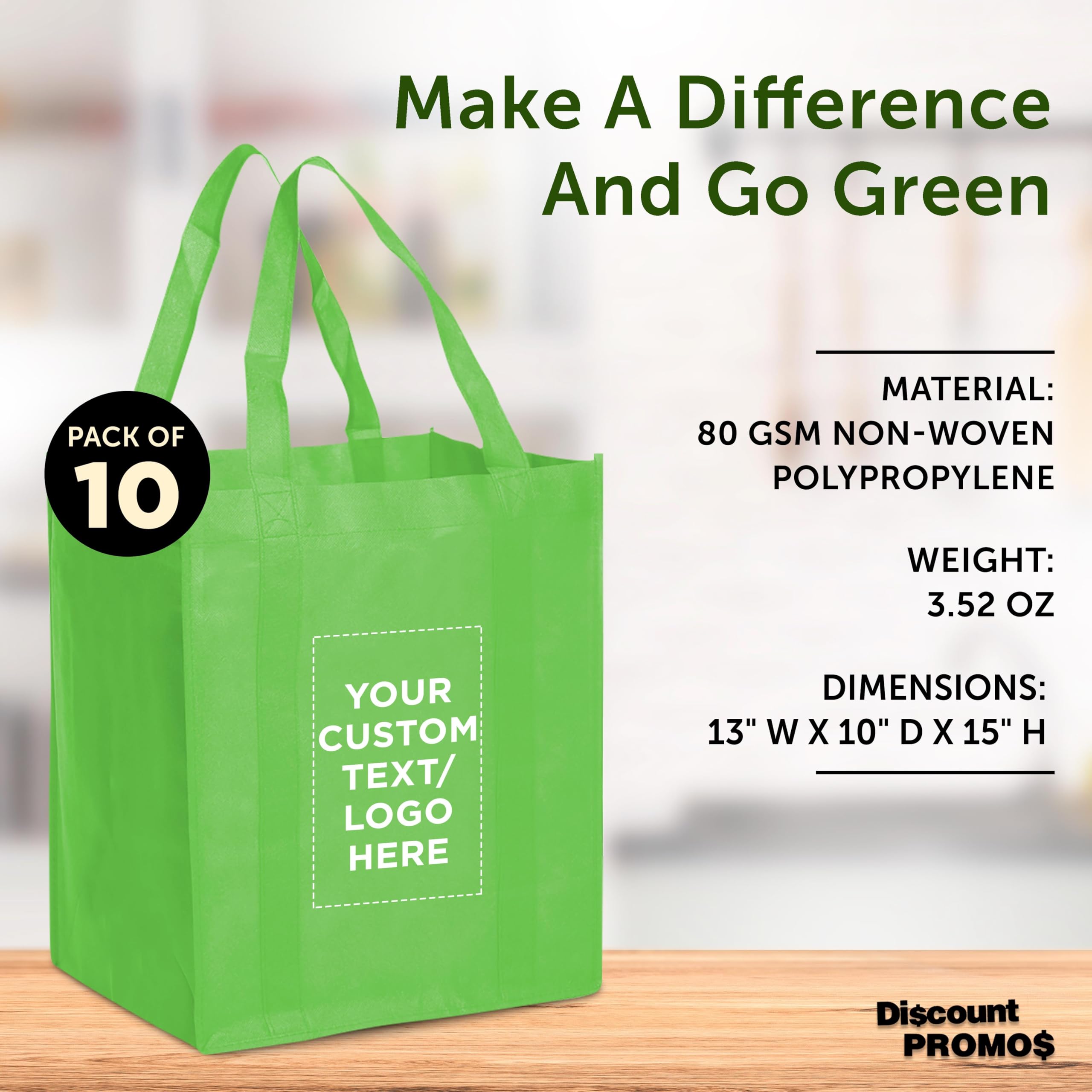 Eco-Friendly Reusable Grocery Tote Bags - Foldable Shopping Bags for Groceries, Farmers Market & Travel | Compact & Durable