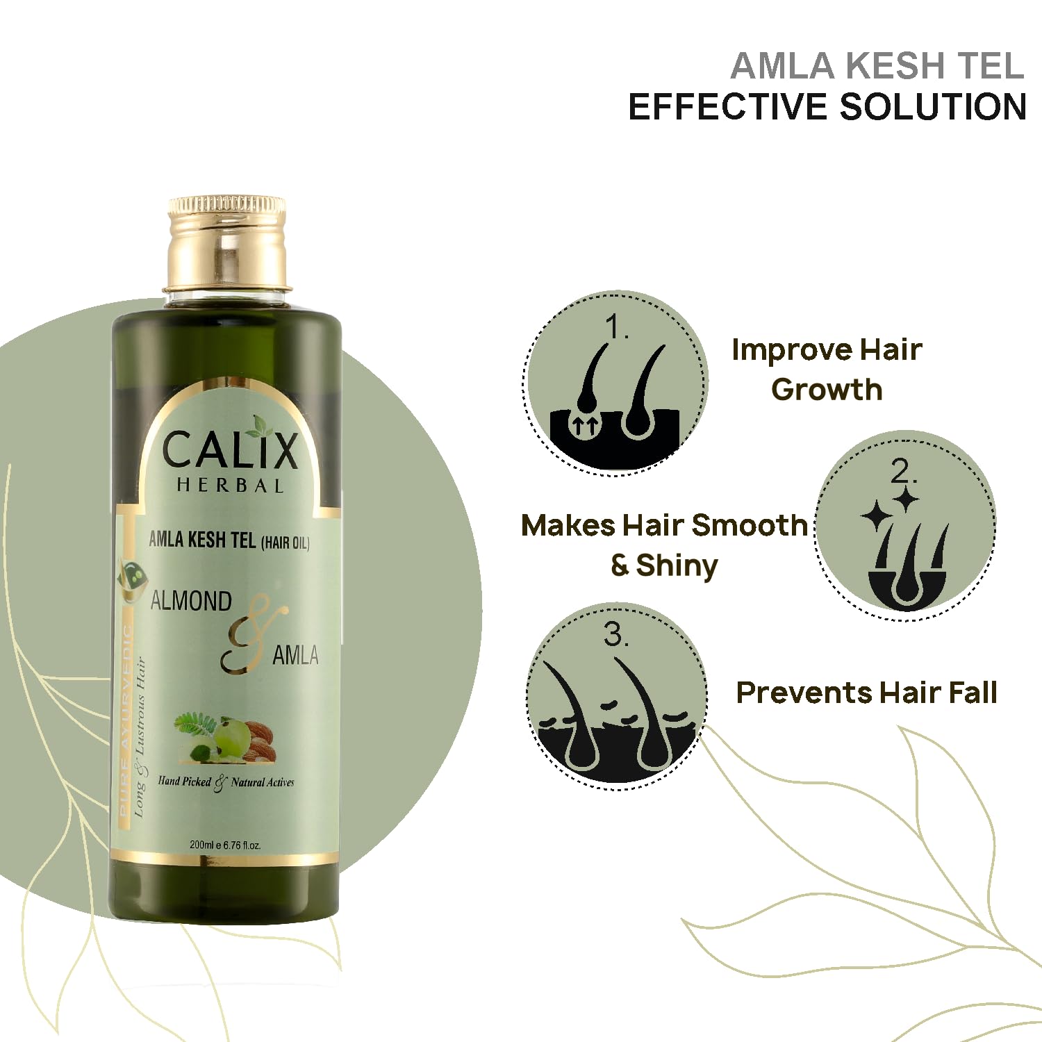 Organic Ayurvedic Amla Kesh Tel Hair Oil - Prevent Hair Loss, Stimulate Growth & Nourish Dry Hair for Men & Women | 200ml | Natural Herbal Treatment for Stronger, Healthier Hair at Home