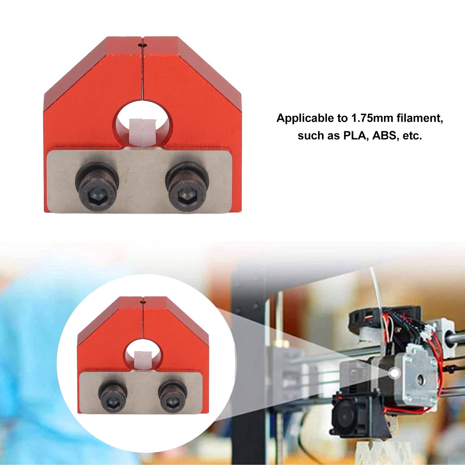 High-Quality Aluminum Alloy Filament Welding Connectors - Wide Compatibility with Filament Welders, Standard Design for PLA (Red) - Perfect for 3D Printing Repairs & DIY Projects