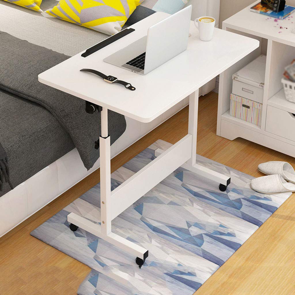 Adjustable Height Tiltable Mobile Laptop Desk with Wheels - Standing Computer Table, Rolling Side Table for Home Office, Dorm Room, or Sofa Use - Perfect for Work, Study, and Coffee Table Presentations