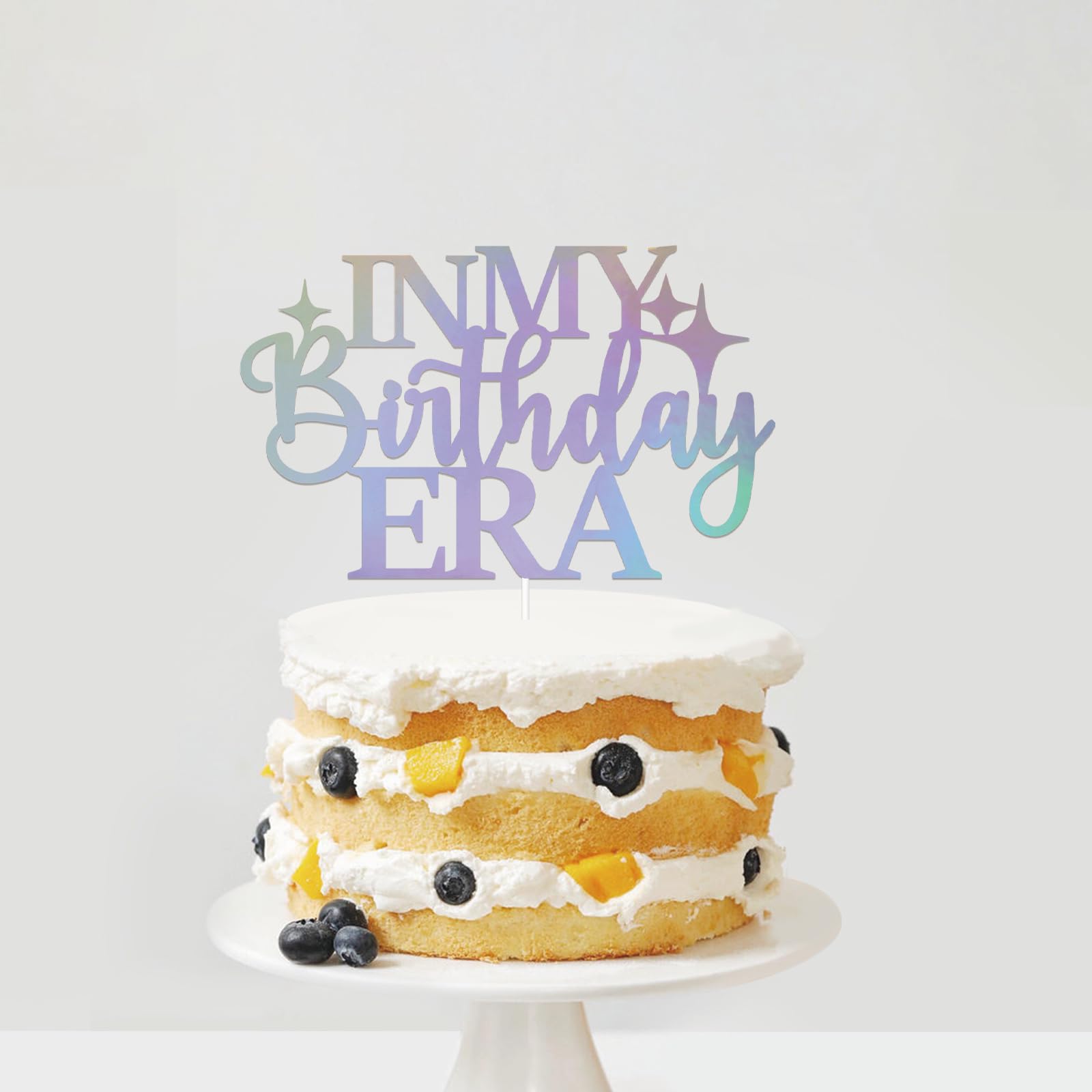 In My Birthday Era Cake Topper - Glitter Holographic Happy Birthday Decorations for Girls Birthday Party | Cake Decorations for Birthday Cakes, Cupcakes & Desserts