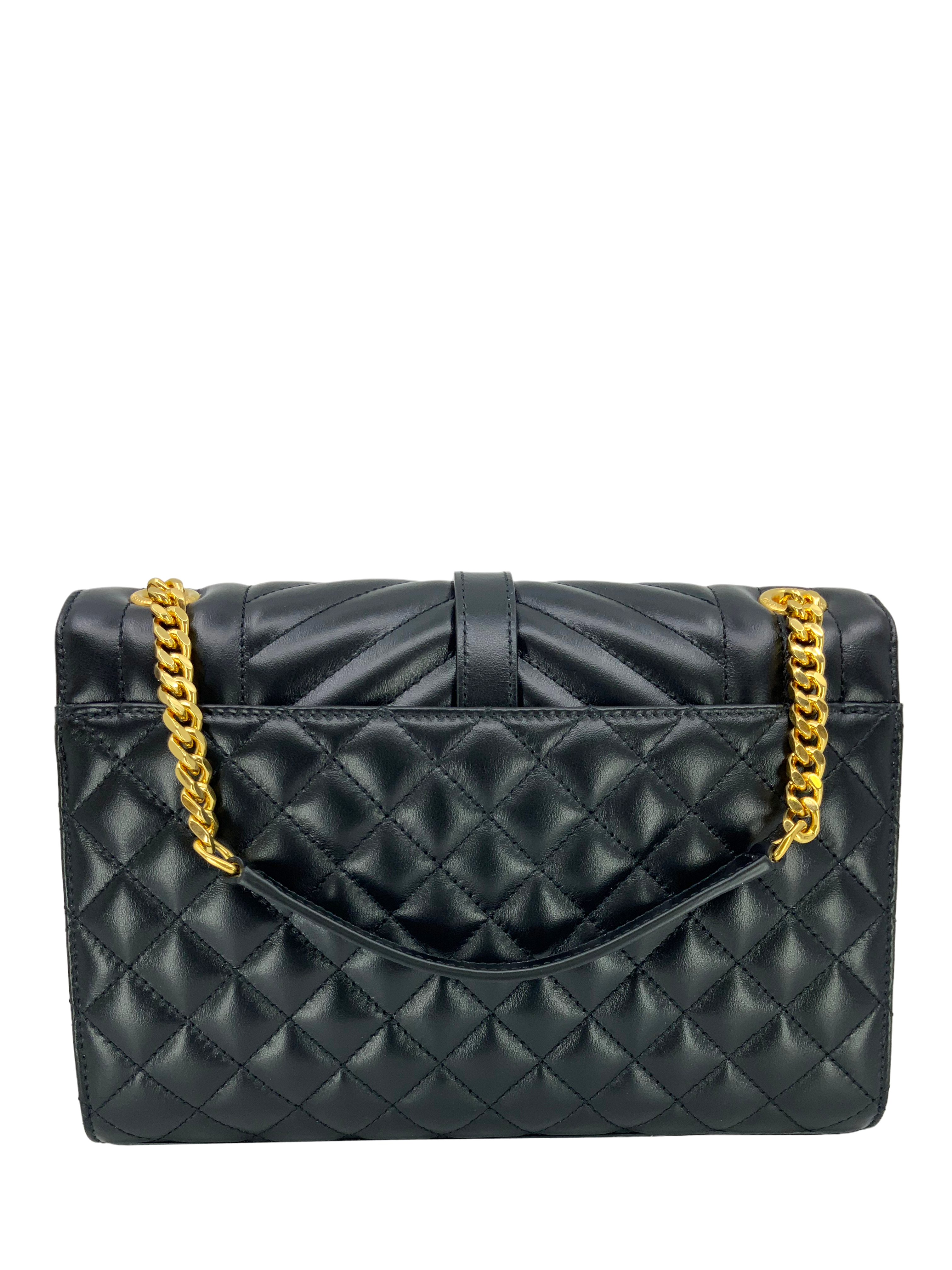 SAINT LAURENT Envelope Medium Mix Matelasse Chain Bag - Luxury Designer Crossbody Purse for Women | Perfect for Evening Parties, Date Nights & Special Occasions