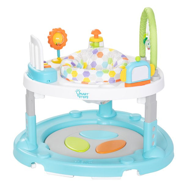 Baby Trend WK03E69A Smart Steps Bounce N' Dance 4-in-1 Activity Walker - Hexagon Dots Design for Infants | Interactive Baby Activity Center for Learning & Play at Home
