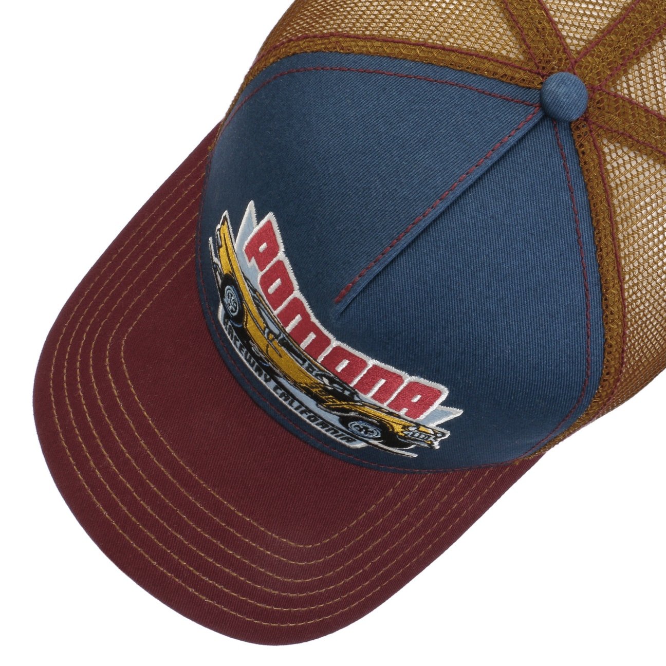 FWS Raceway Trucker Cap - Adjustable Mesh Back Baseball Hat for Men & Women - Perfect for Outdoor Sports, Driving, and Casual Wear