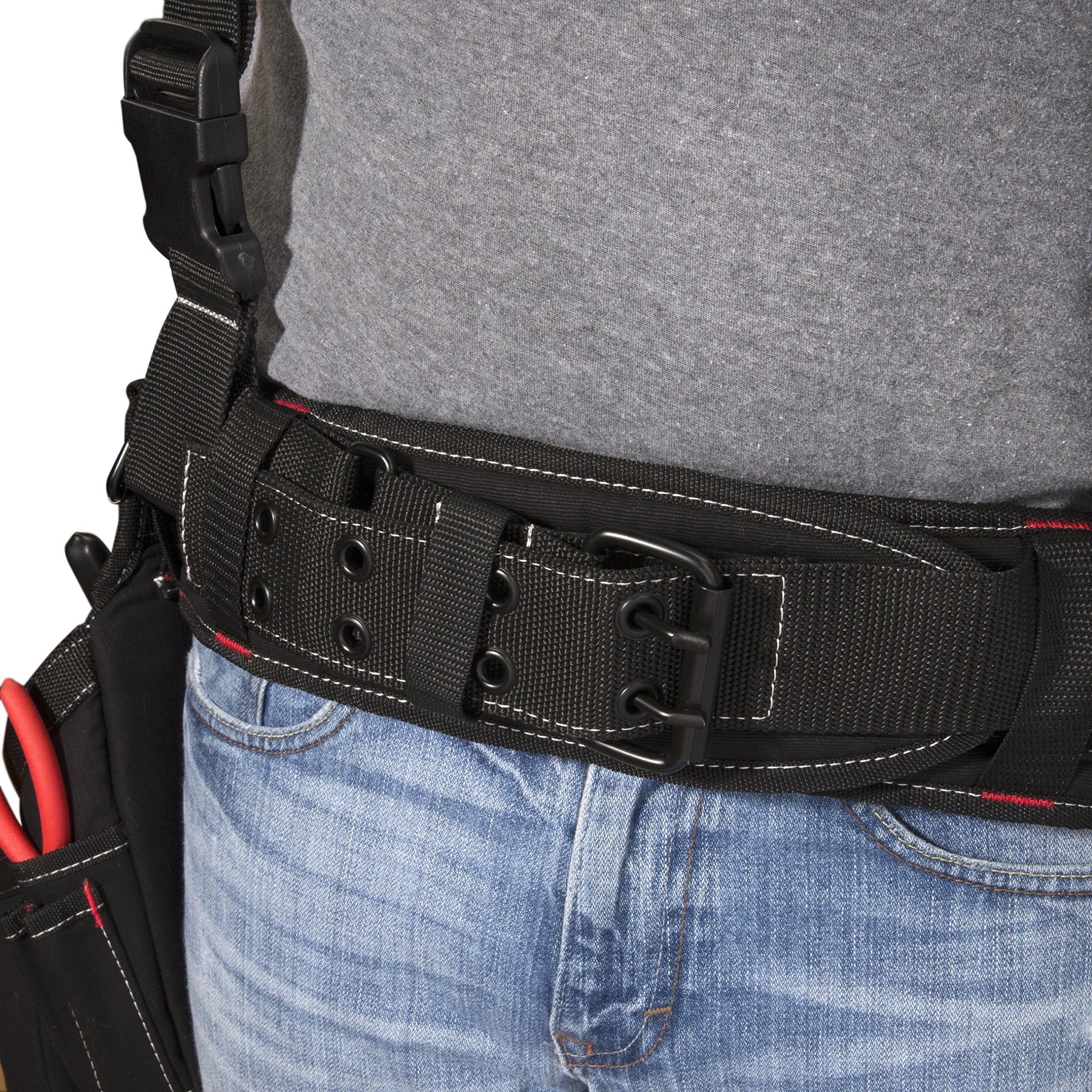 Dickies 4-Piece Carpenter's Rig with Padded Tool Belt Suspenders - Cooling Mesh Design & Steel Buckle (Black) - Durable Workwear for Construction & Home Improvement Projects