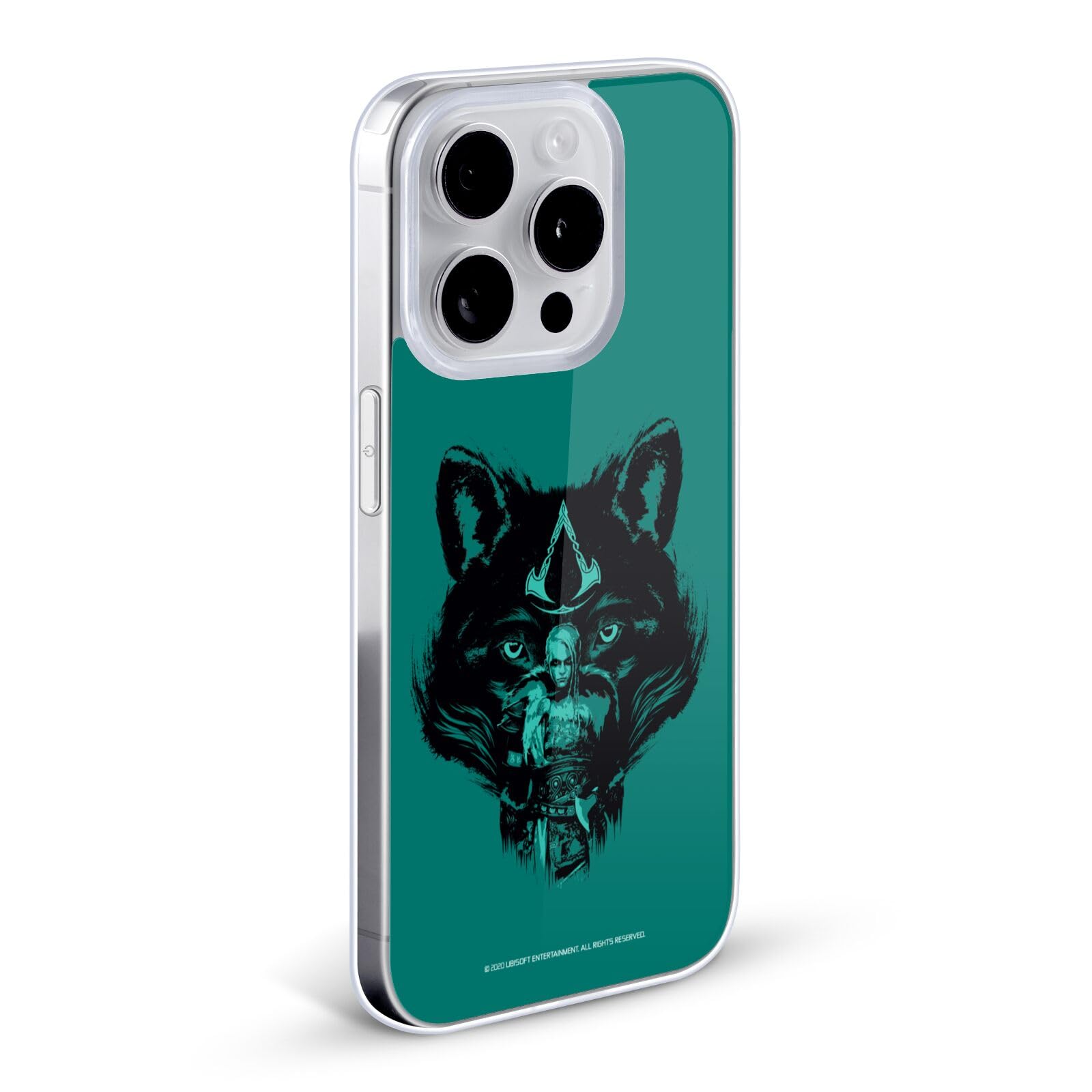 Officially Licensed Assassin's Creed Wolf Kissed Eivor Valhalla Soft Gel Phone Case for Apple iPhone 12 Mini - Durable Protection with Viking Design for Gaming Fans & Daily Use
