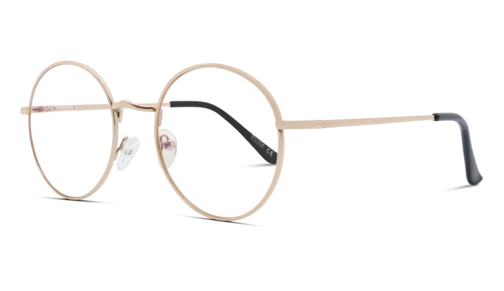 ScreenTime Elton Blue Light Blocking Computer Glasses - Gold Frame with Prescription Lenses for Eye Strain Relief - Perfect for Gaming, Office Work & Digital Screen Use