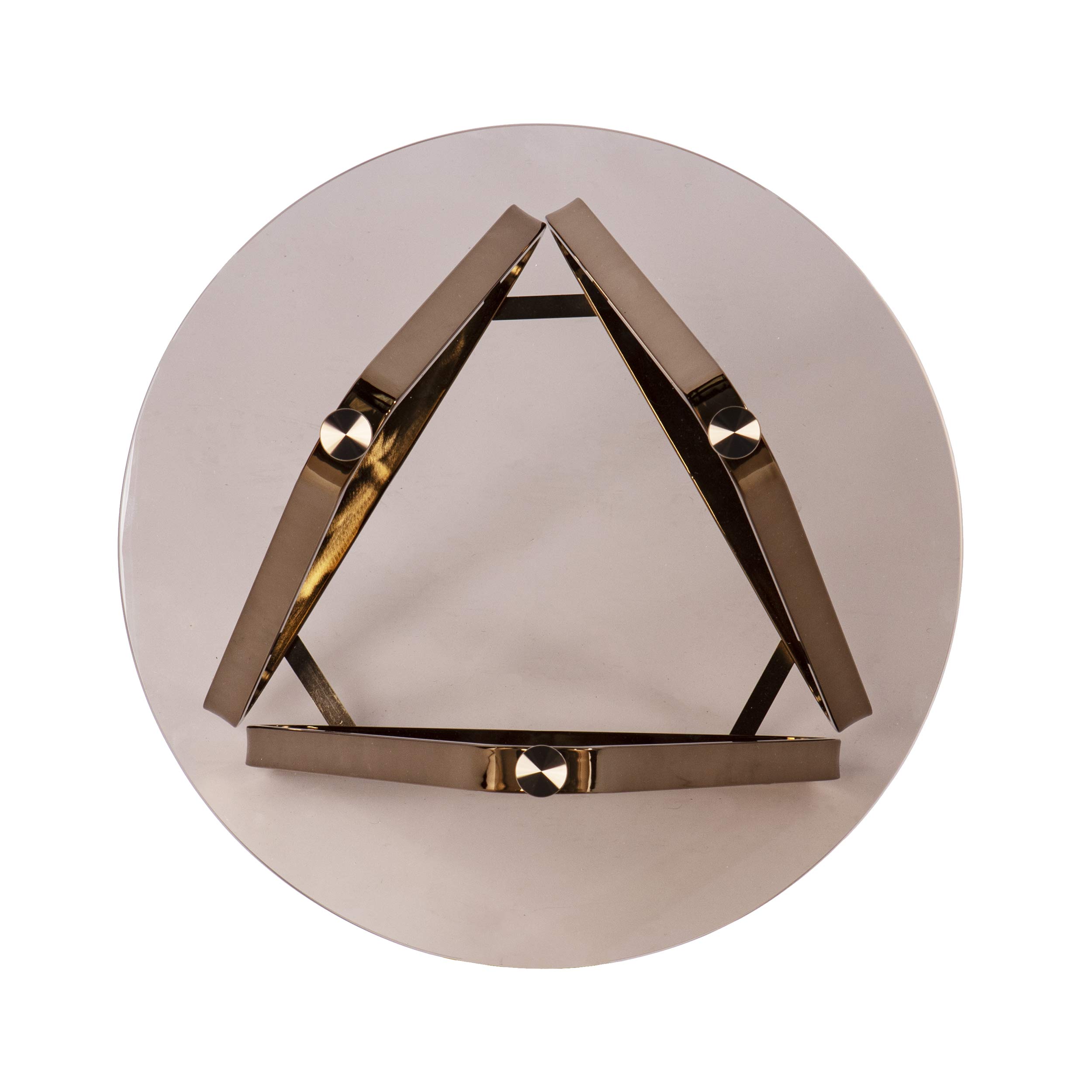 SEI Furniture Stondon End Table - Standard Size, Champagne Gold Finish - Perfect for Living Room, Bedroom, or Office Side Table