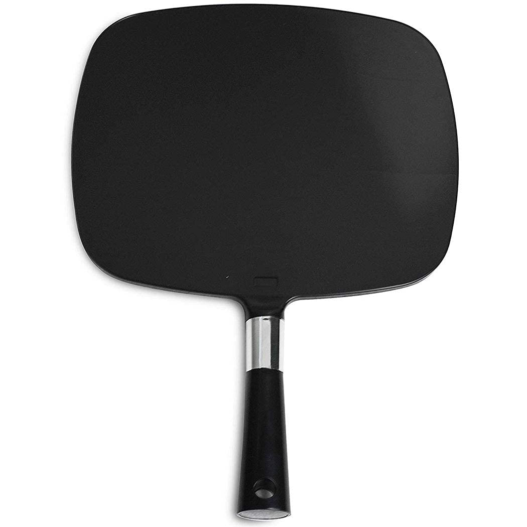 Ubersweet® Imported Hand Mirror - Simple Multifunctional Black Beauty Mirror for Makeup, Travel & Home Decor (Model 141322) | Perfect for Vanity, Purse & Gift Giving