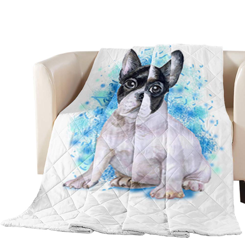 LEO BON Quilted Dog Blanket - Soft Microfiber Pet Throw for Bed & Couch
