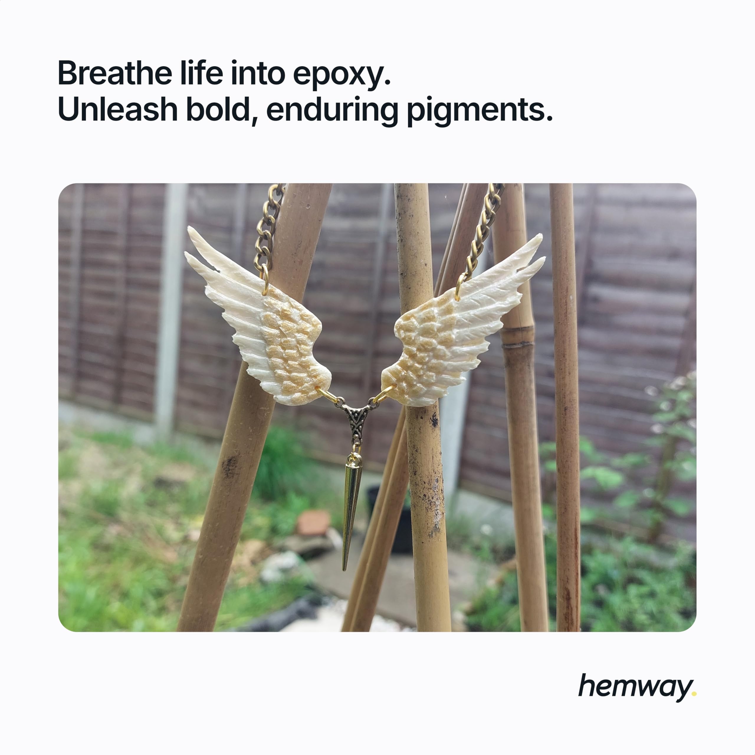 Hemway Chalk White Powder Pigment - 50g for DIY Crafts, Home Decor & Art Projects | Premium Quality Fine Pigment Powder for Painting, Resin, Soap Making & More